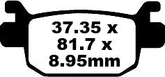 BRAKE PAD SFA ORG SCOOTER