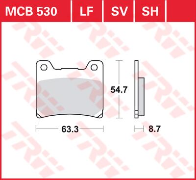 BRAKE PAD TRW MCB530