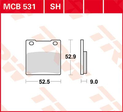 BRAKE PAD TRW MCB531