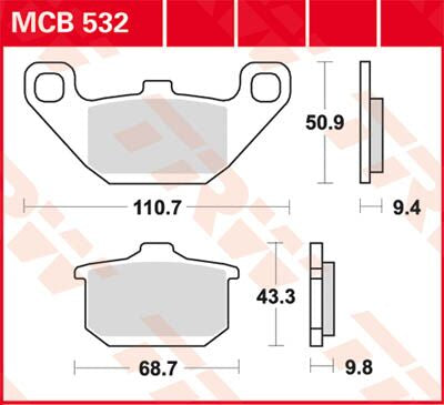 BRAKE PAD TRW MCB532