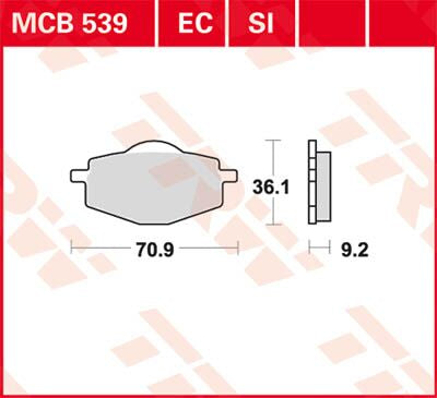 BRAKE PAD TRW MCB539