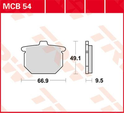 BRAKE PAD TRW MCB54