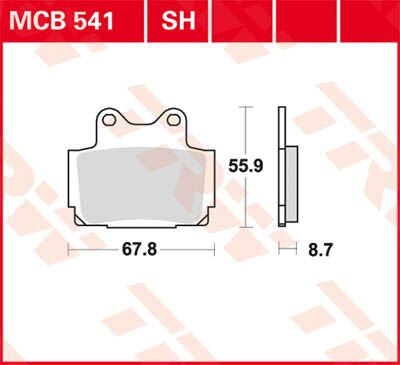 BRAKE PAD TRW MCB541
