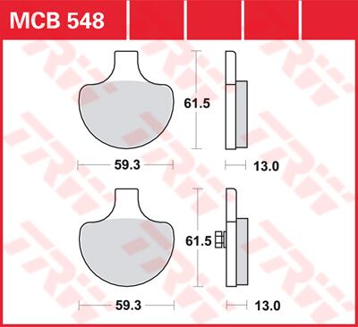 BRAKE PAD TRW MCB548