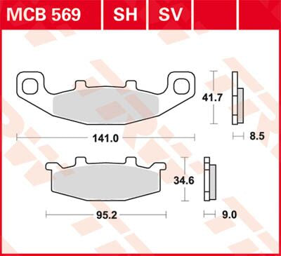 BRAKE PAD TRW MCB569