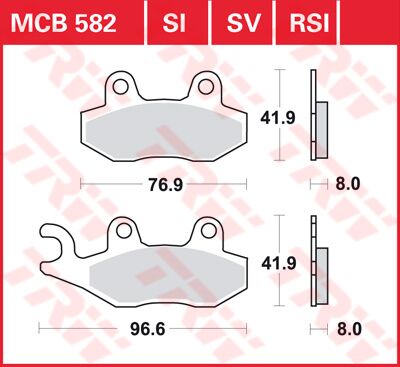 BRAKE PAD TRW MCB582