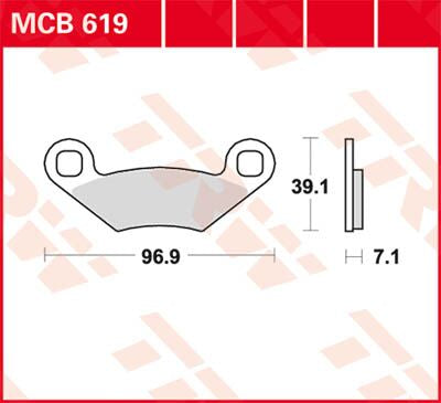 BRAKE PAD TRW MCB619