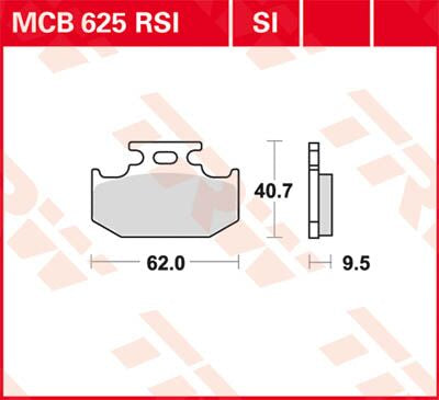 BRAKE PAD TRW MCB625SI