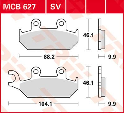 BRAKE PAD TRW MCB627SV