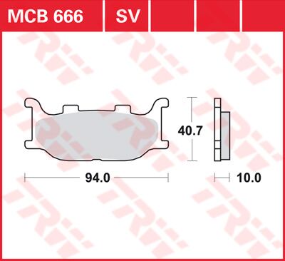 BRAKE PAD TRW MCB666