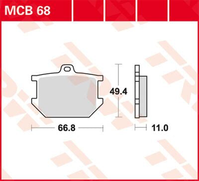 BRAKE PAD TRW MCB68