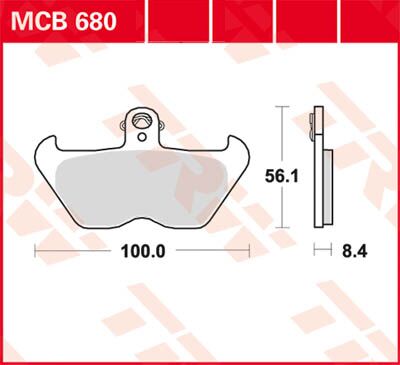BRAKE PAD TRW MCB680
