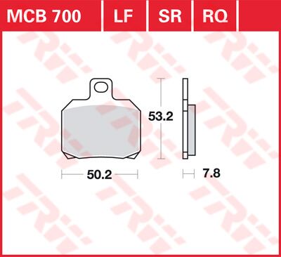 BRAKE PAD TRW MCB700
