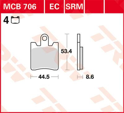 BRAKE PAD TRW MCB706