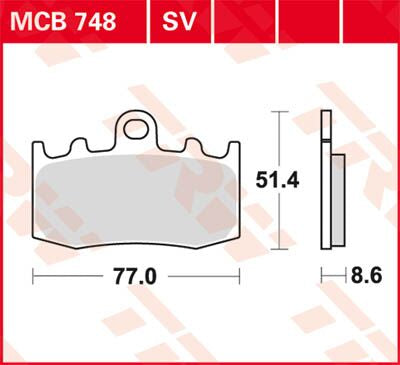 BRAKE PAD TRW MCB748