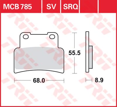 BRAKE PAD TRW MCB785