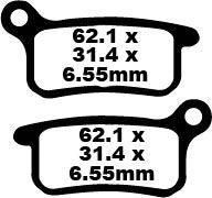 BRAKE PAD CARBON TT DIRT