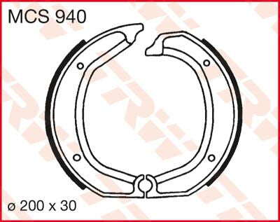 BRAKE SHOES TRW MCS940