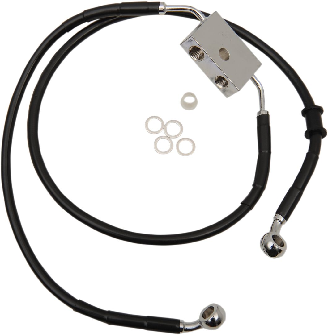 FRT BRAKE LINE XL BK +10