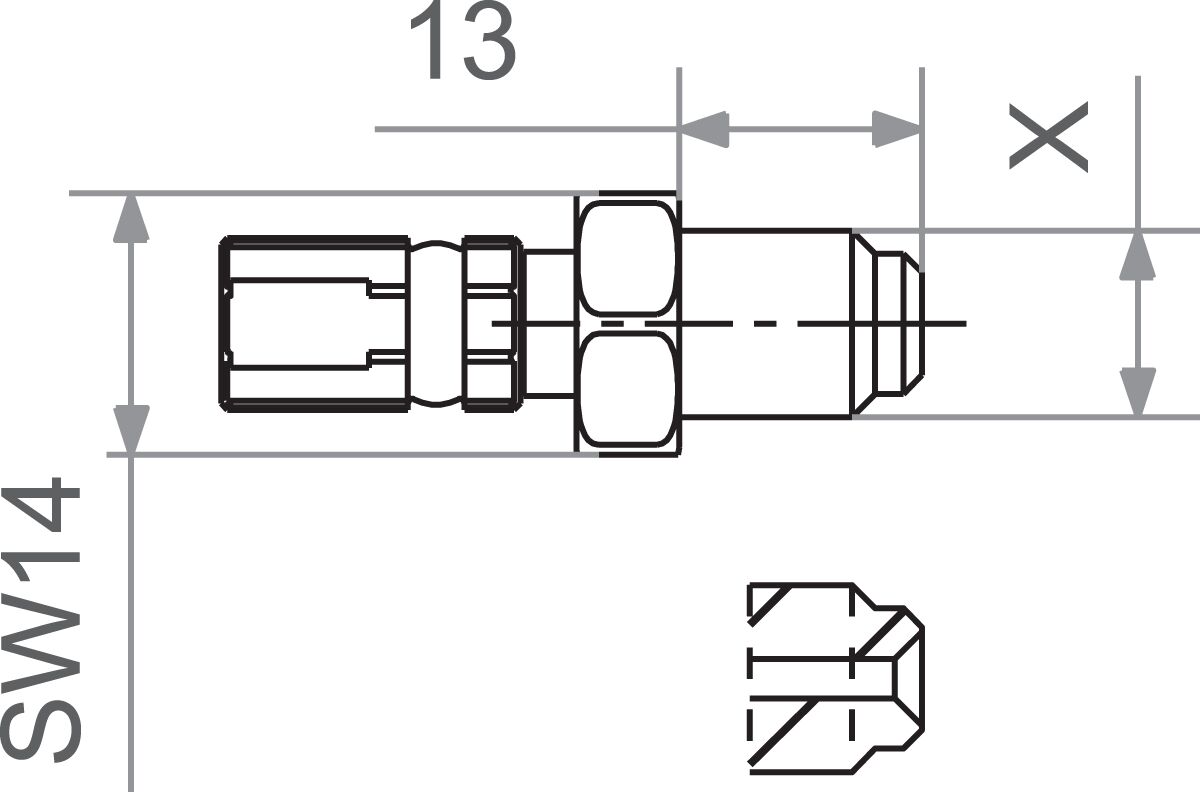 FIT M10x1.25 MALE TI
