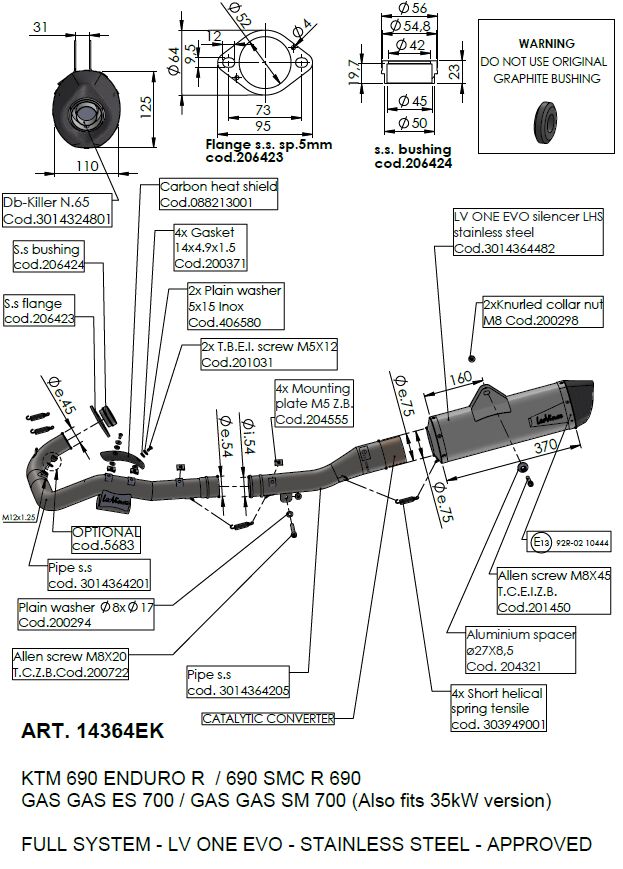 EXHAUST SBK ONE SS KTM