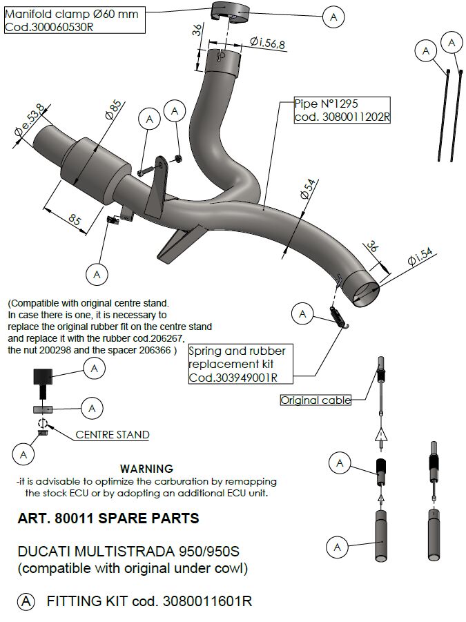 LINK PIPE DUC MULTI 950