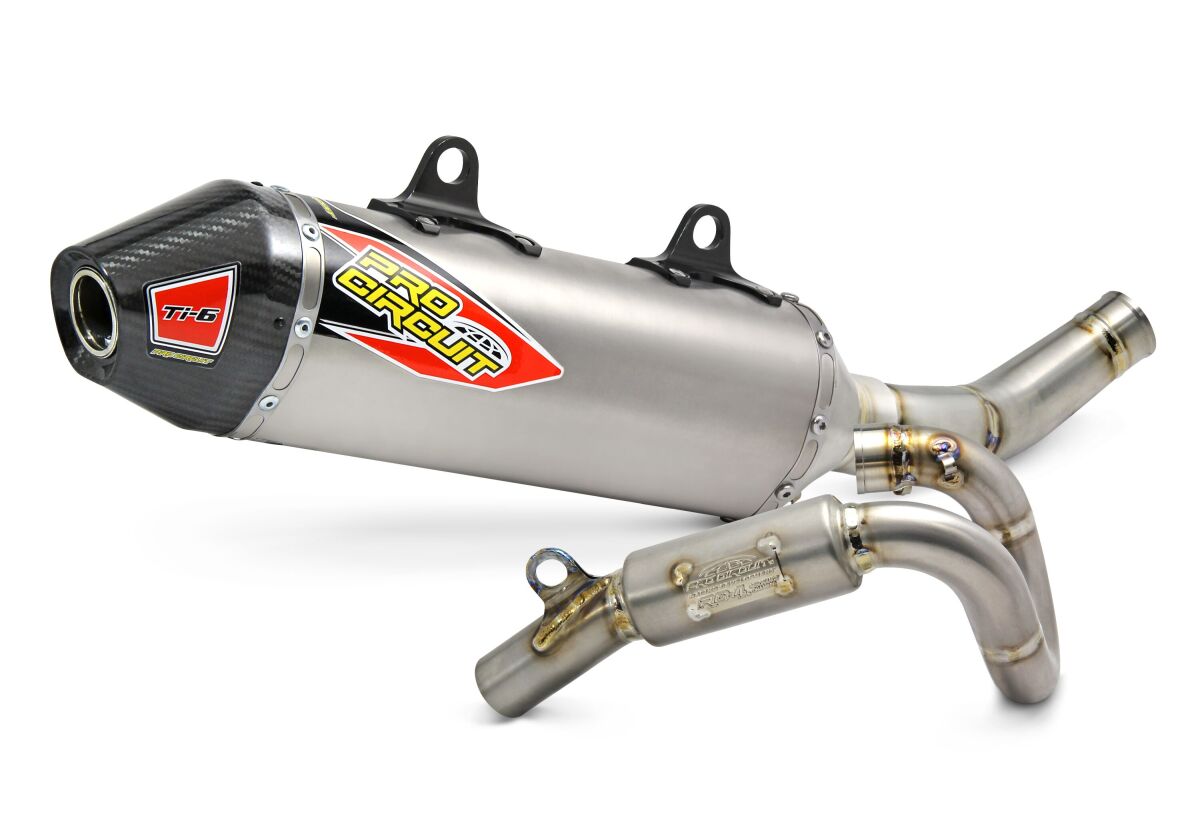 EXHAUST T6 SS/TI/CFCAP 350