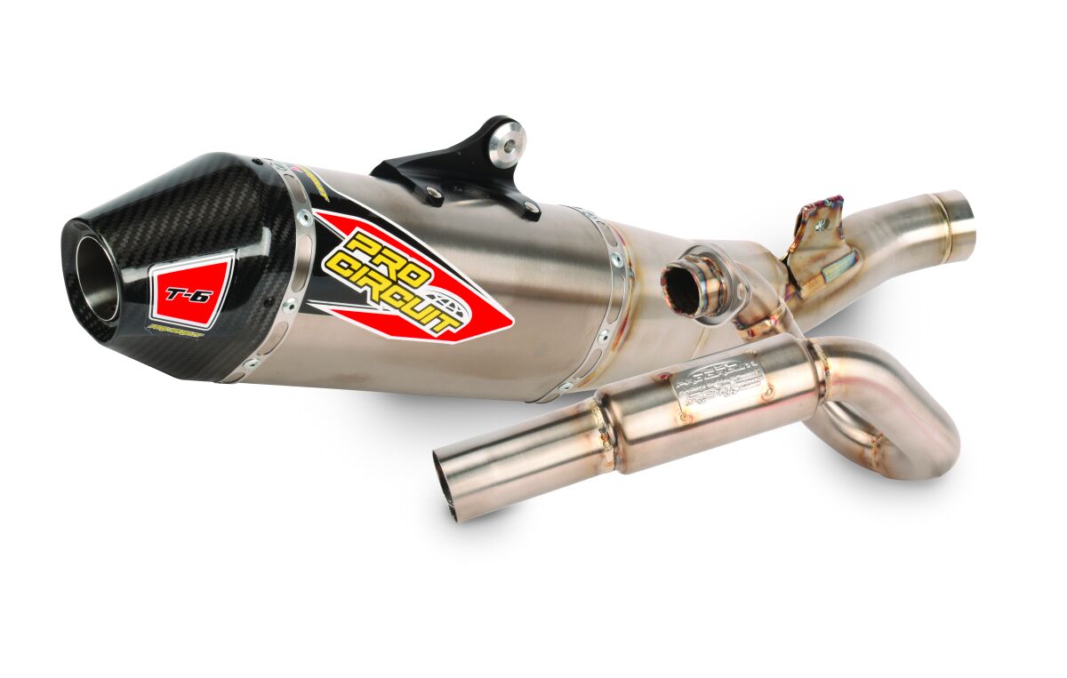 EXHAUST T6 SS/TI/CF KX450 24