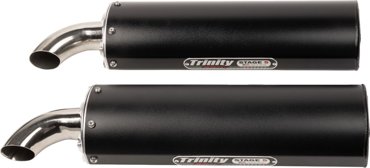 EXHAUST DUAL BLACK RZR XP1000