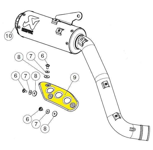HEAT SHIELD STAINLESS STEEL XS