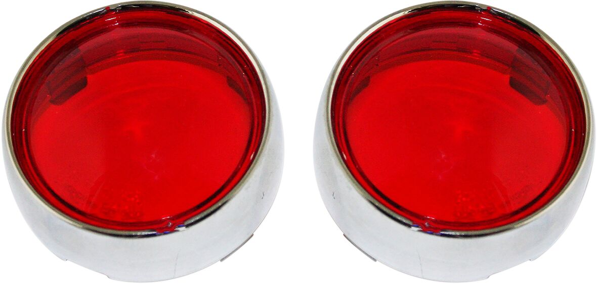 LENS RED BULLET CHROME