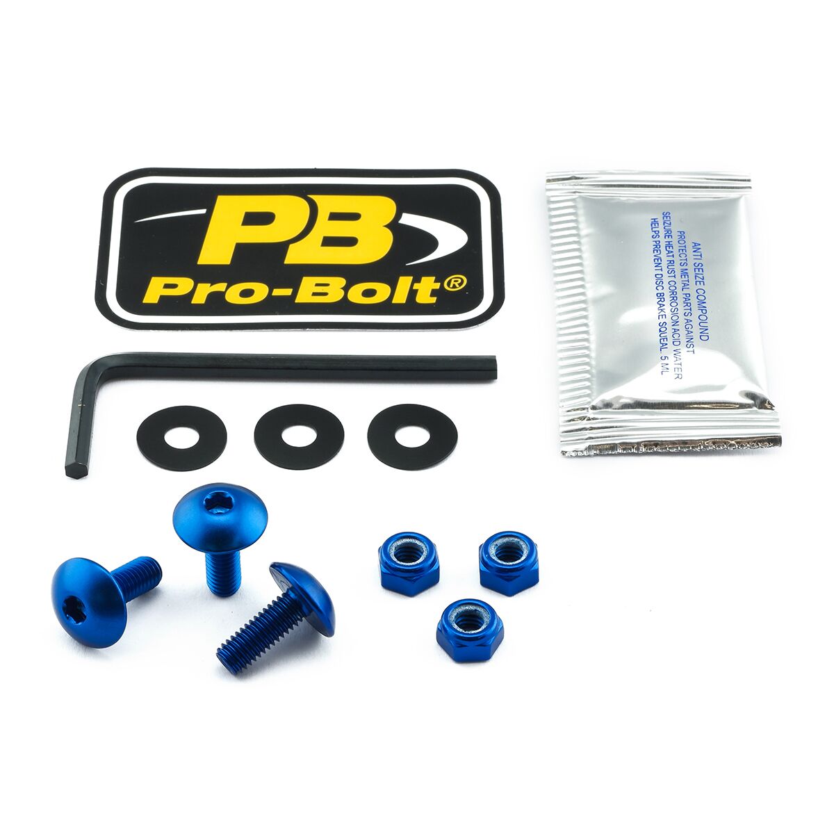 BOLT KIT LIC PLATE BLUE