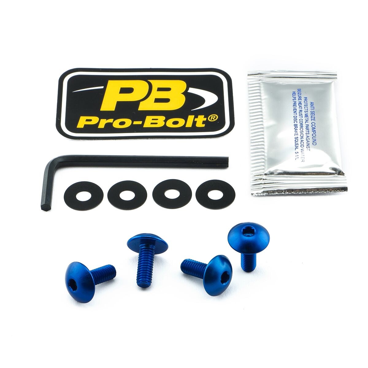 BOLT KIT LIC PLATE M6X16 BLUE