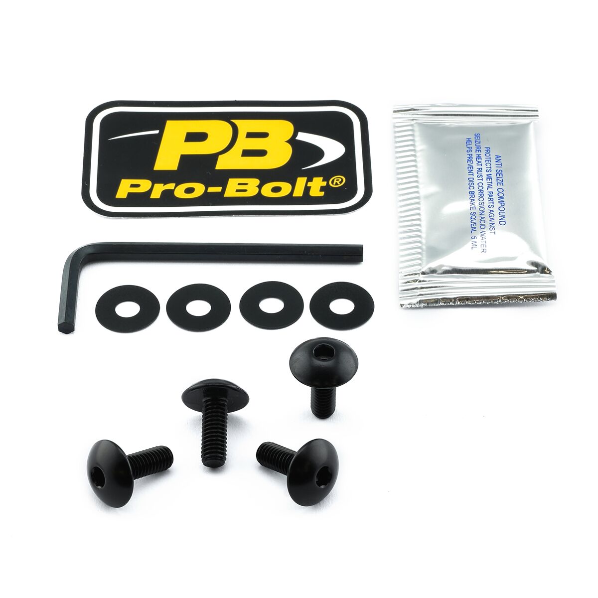 BOLT KIT LIC PLATE M6X16 BLACK