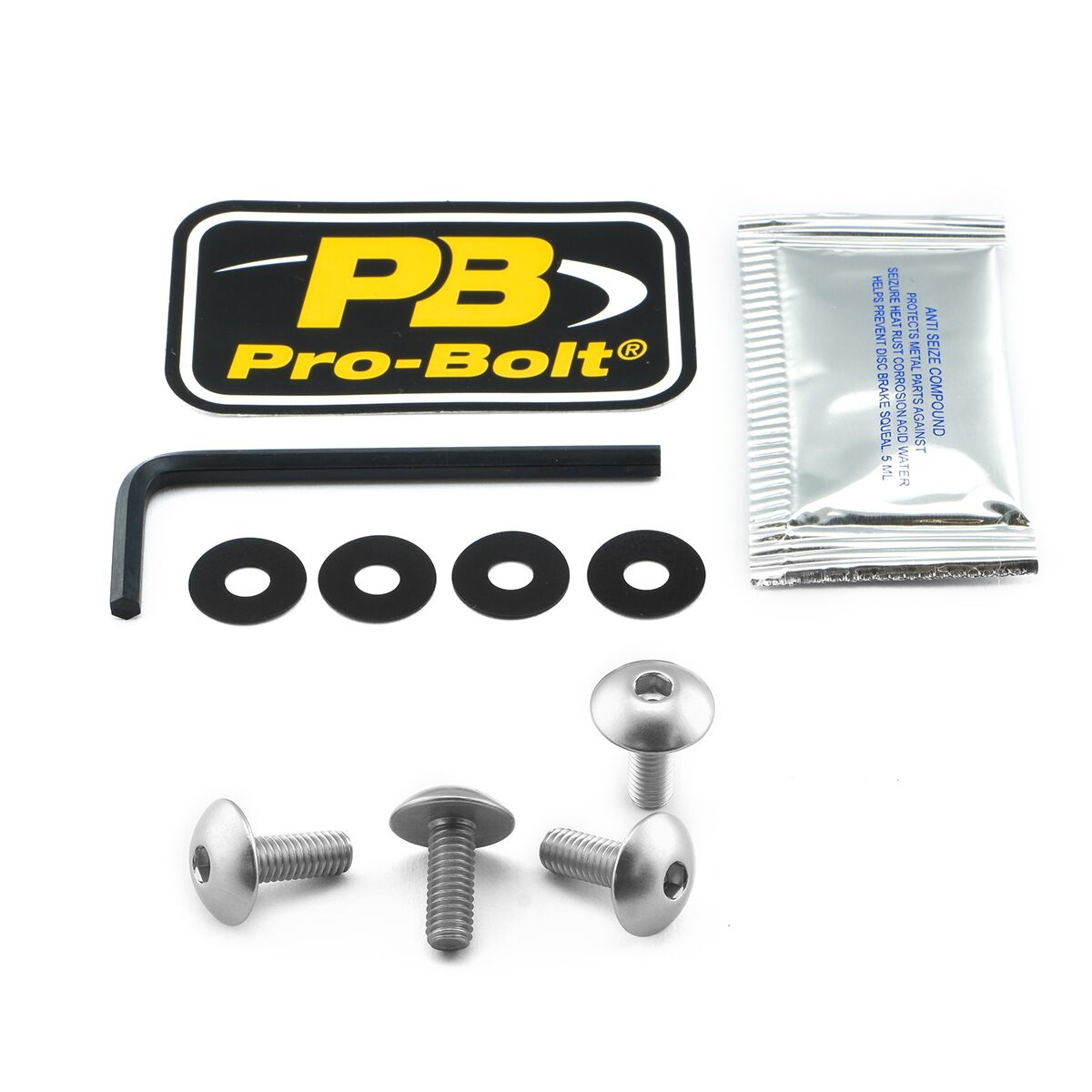BOLT KIT LIC PLATE M6X16 SILVE