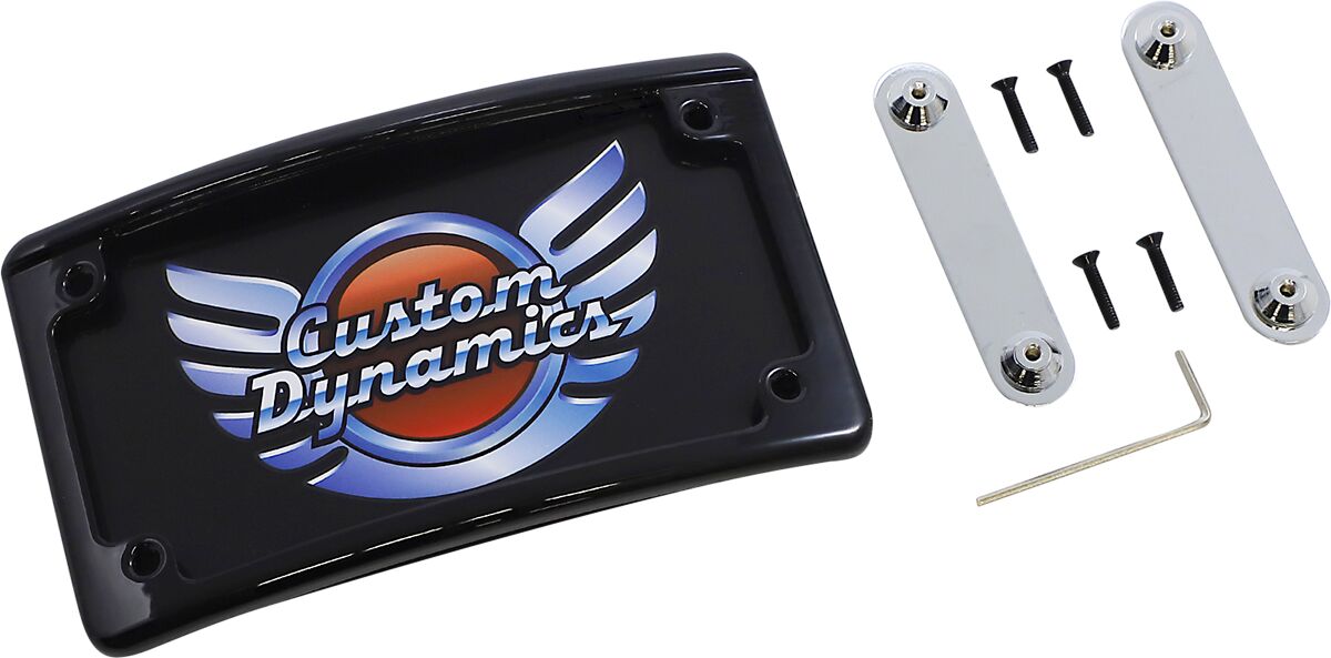 FRAME LICENSE LED CVO BLK