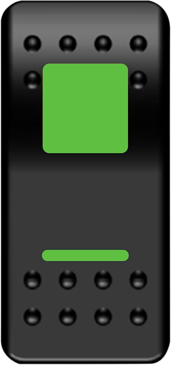 SWITCH ROCKER ON/OFF GRN