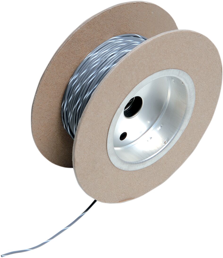 WIRE 18G 100' GREY/WHITE