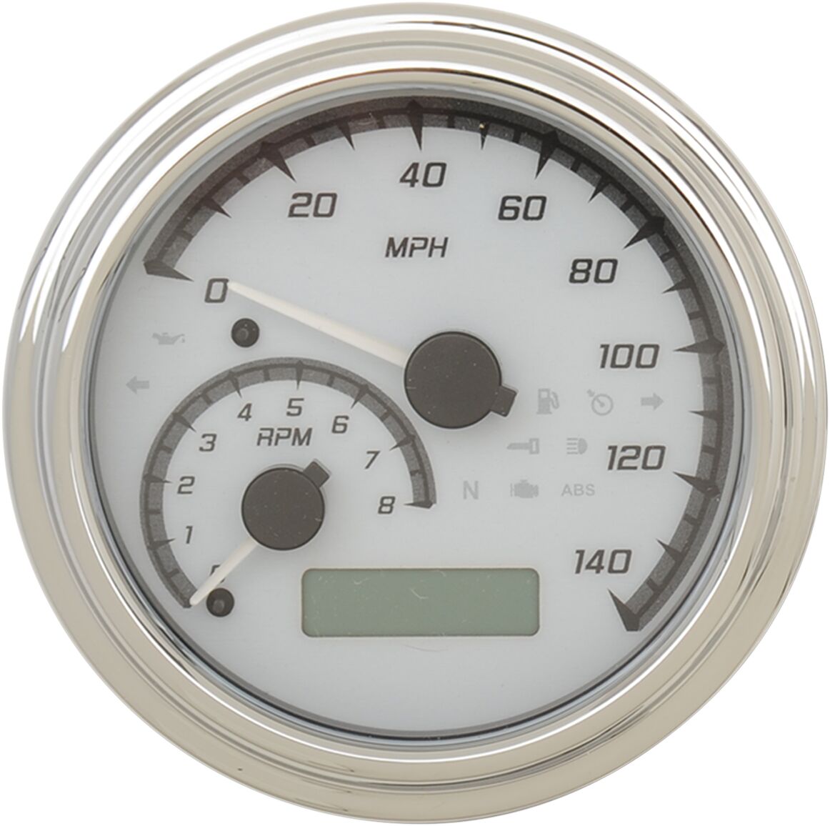 GAUGE TANK WHT/GRY CHR