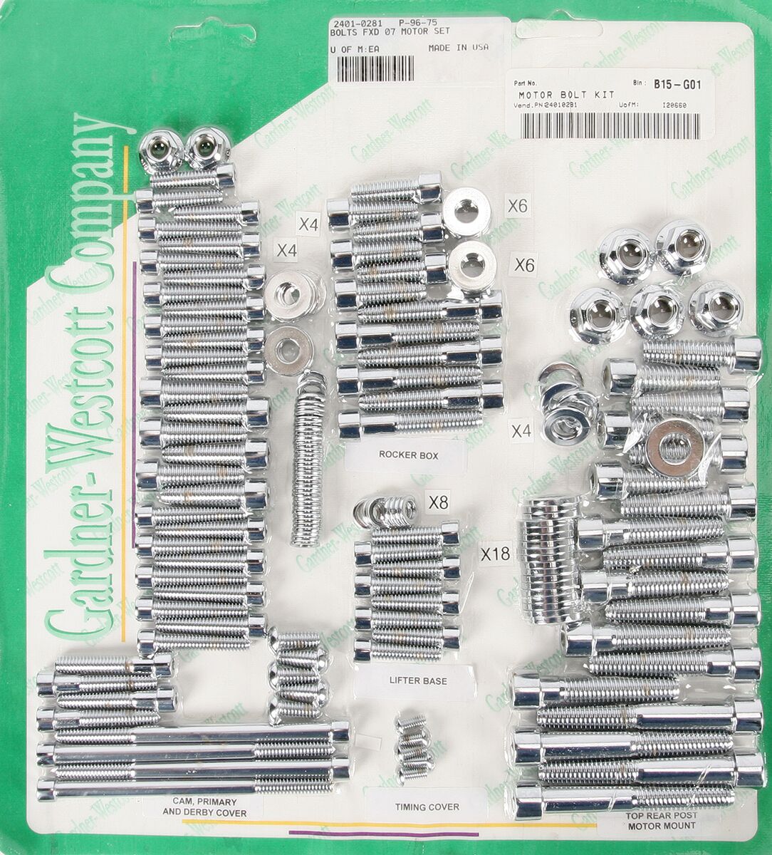 BOLTS MOTOR SET FXD 07-17