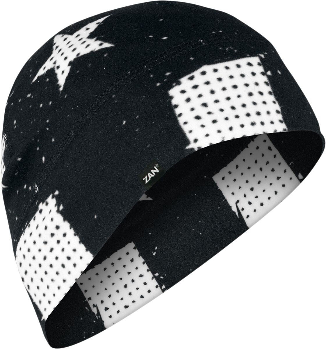 BEANIE SPORTFLEX BK WH FLAG