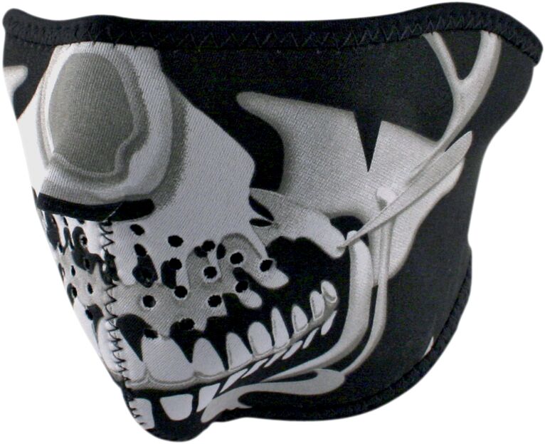 HALF MASK CHROME SKULL
