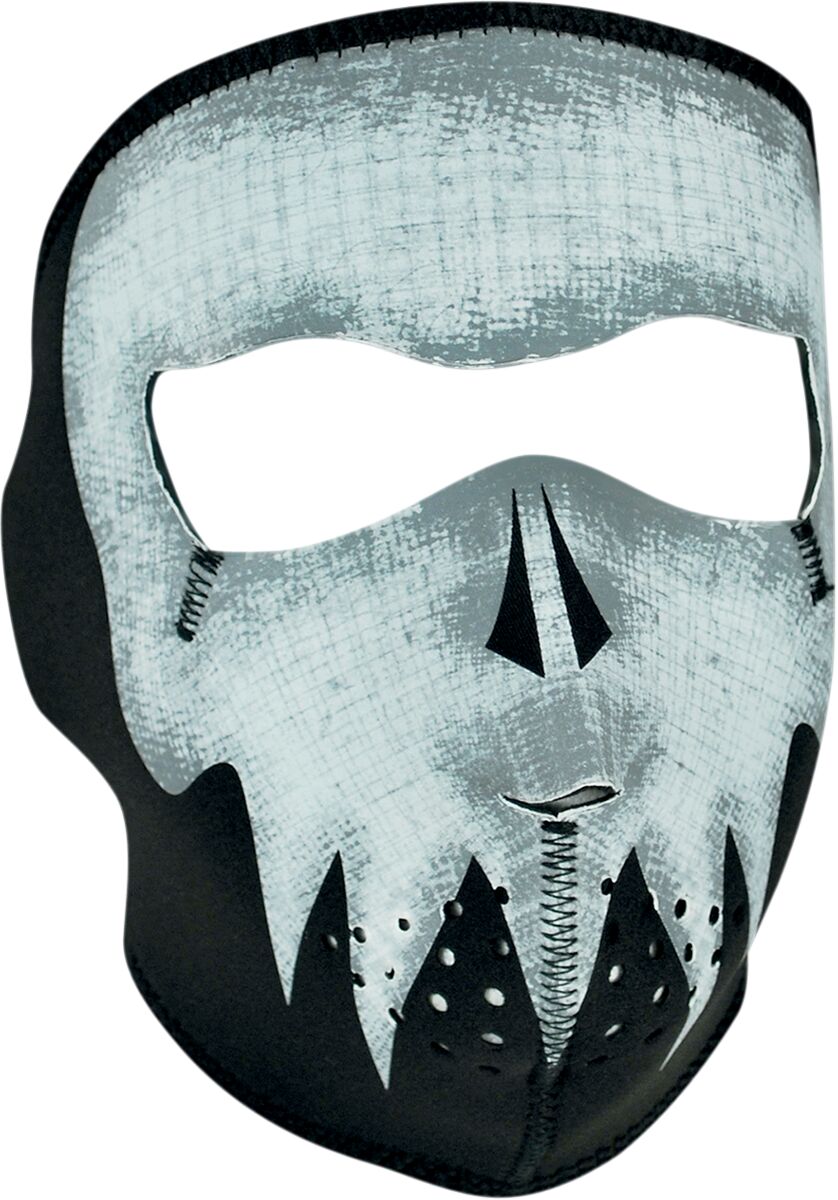 FACE MASK GREY SKULL GLOW