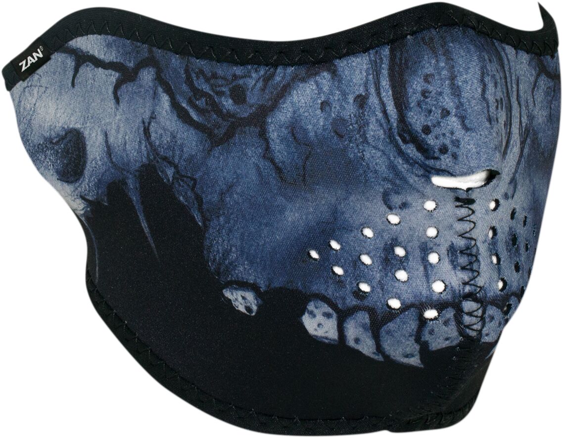 HALF MASK MIDNIGHT SKULL