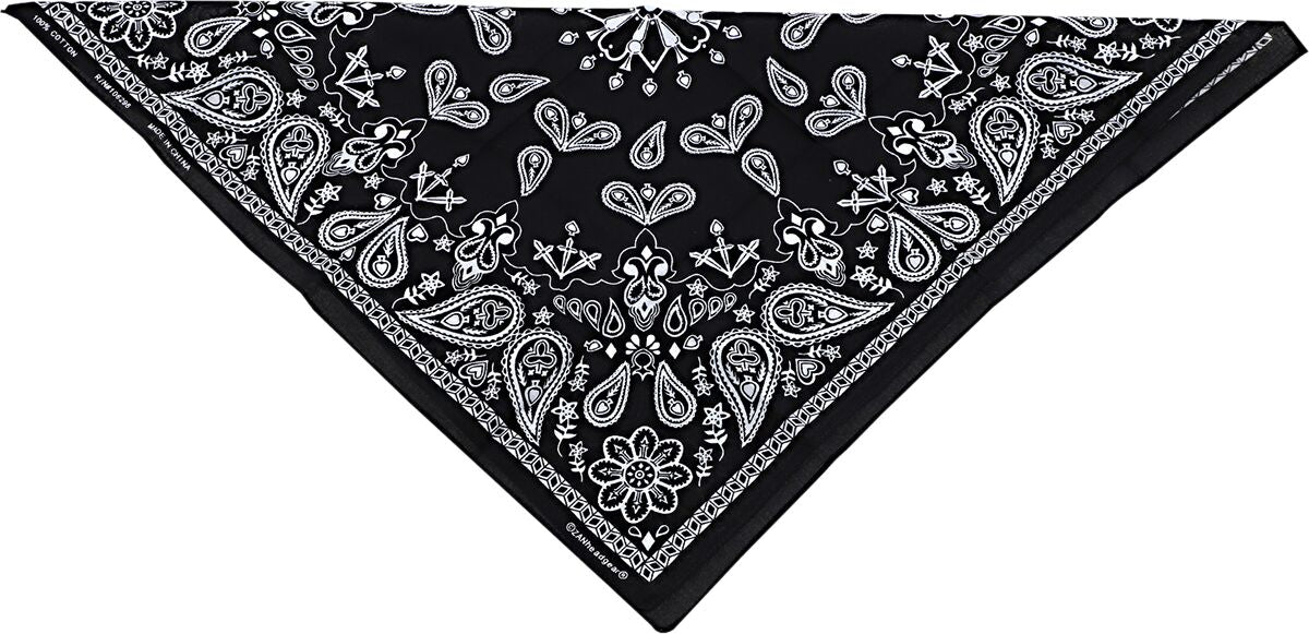 BANDANA COTTON BK PAISLY