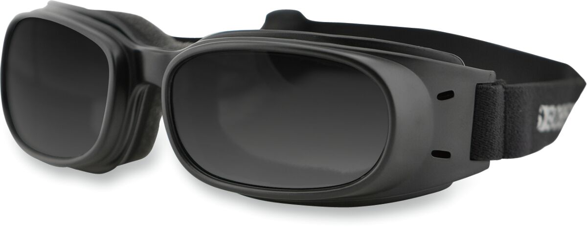 GOGGLE PISTON BLACK W/ SMOKE L