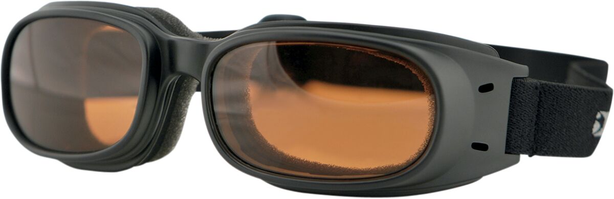 GOGGLE PISTON BLACK W/ AMBER L