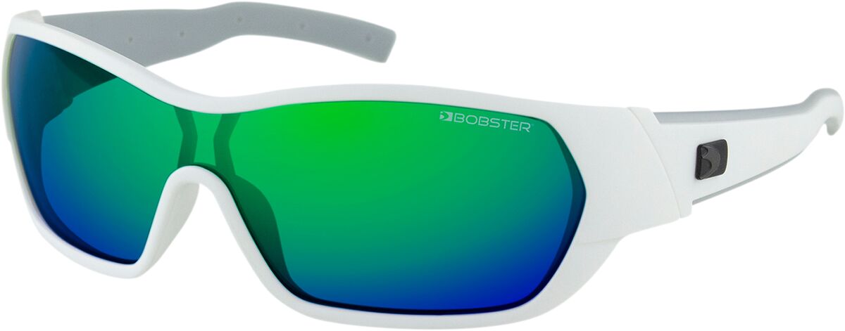 SUNGLASSES ARIA WHITE W/ GREEN