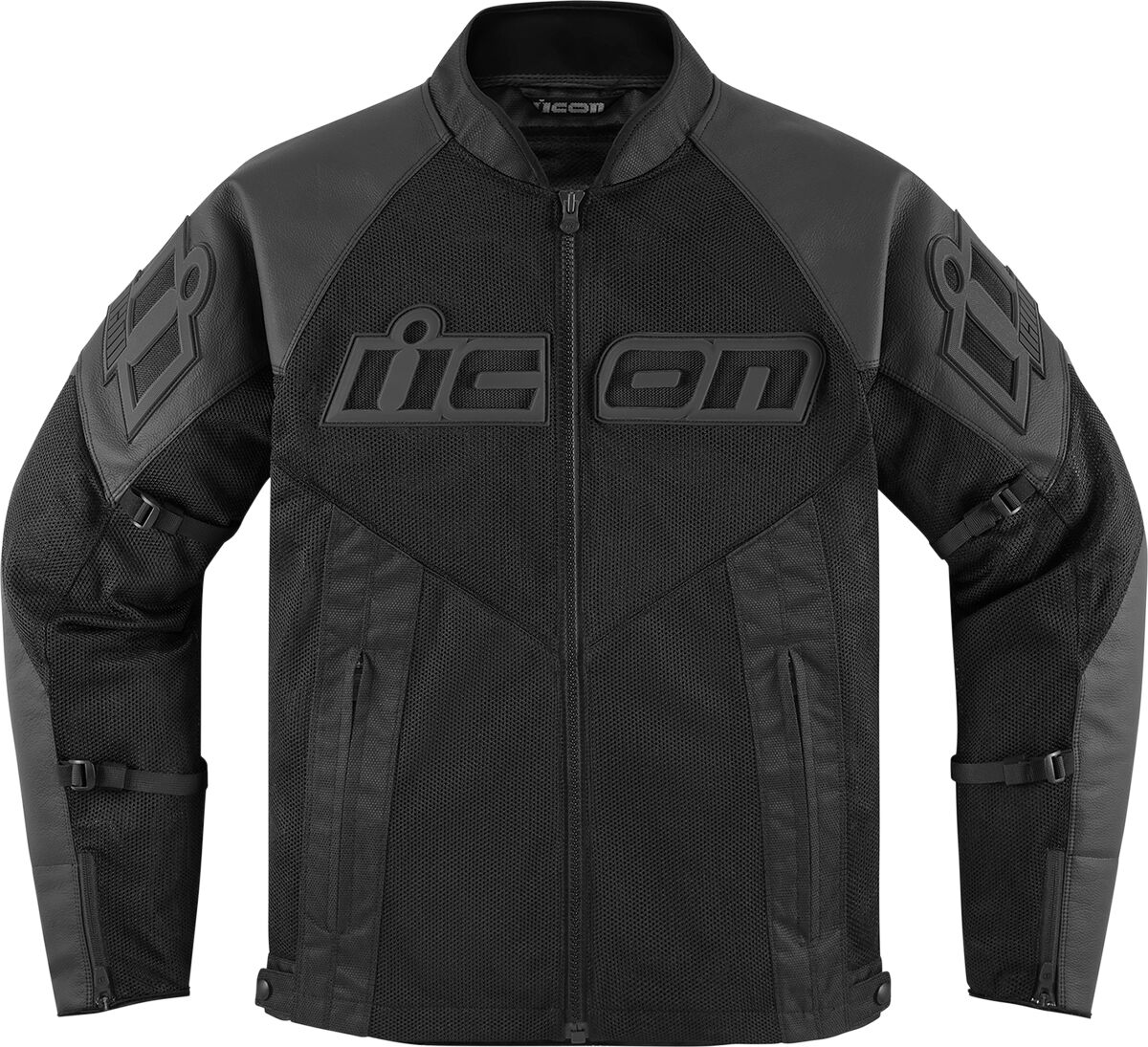 JKT MESH AF LTHR CE BK LG