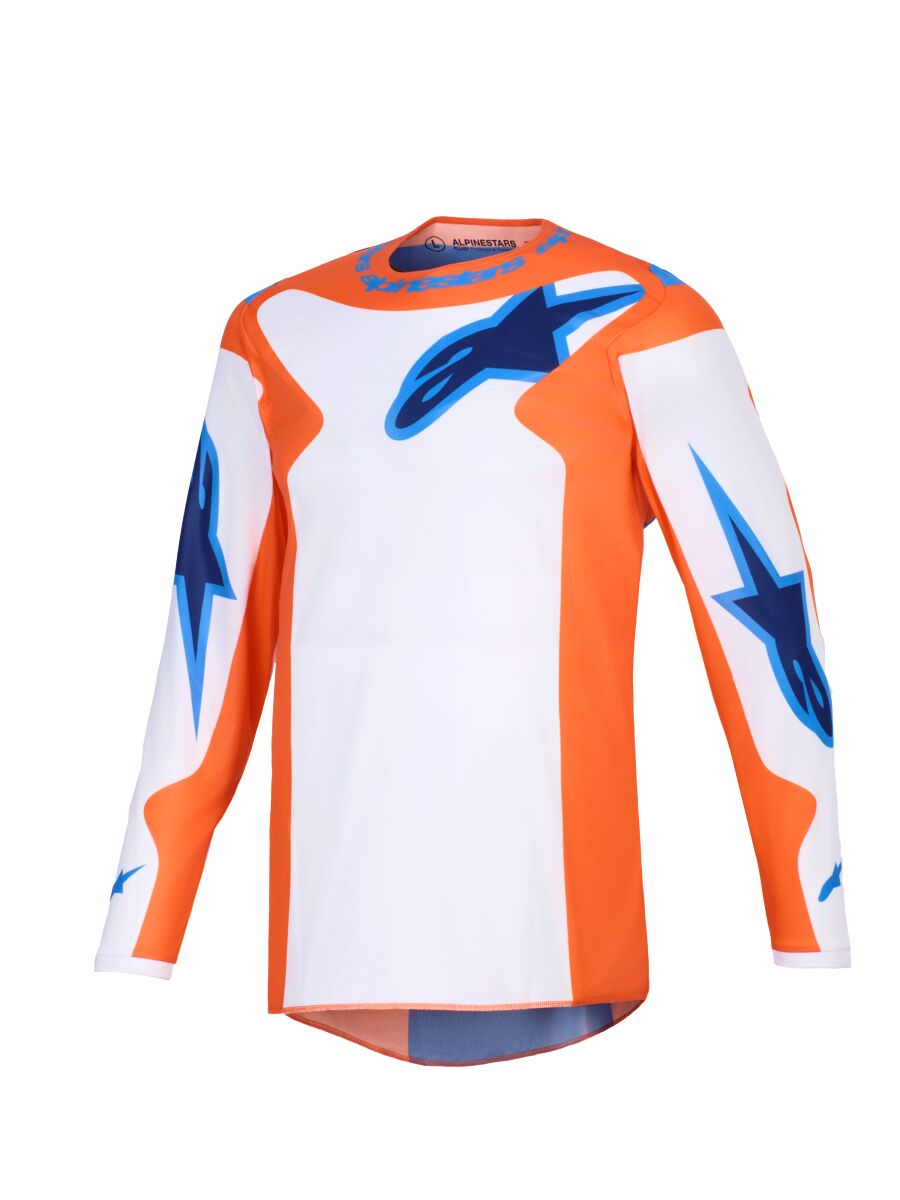 JERSEY FLUID GRID ORAN/BLUE XL